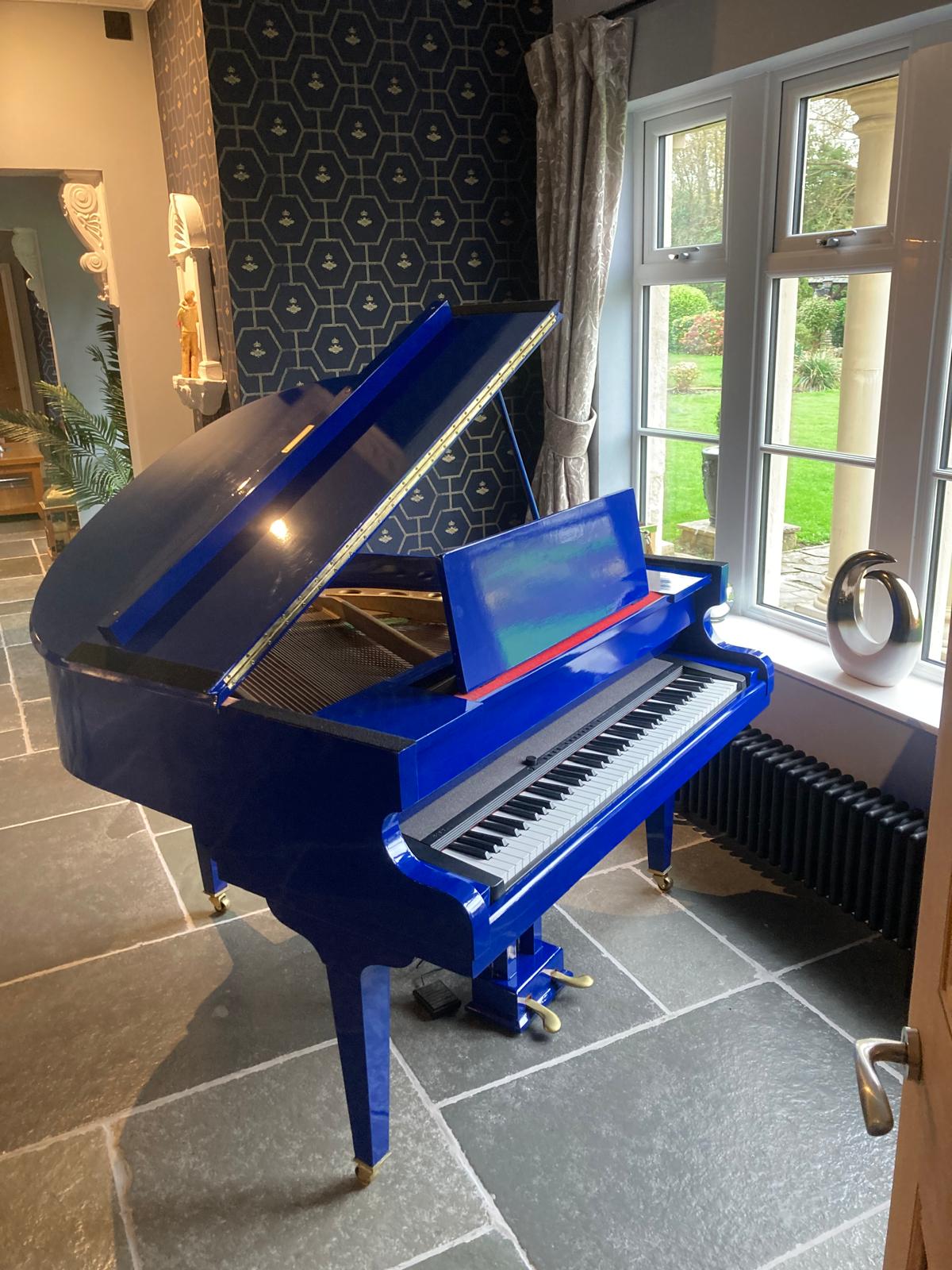 Blue Baby Grand Piano Digital Conversion