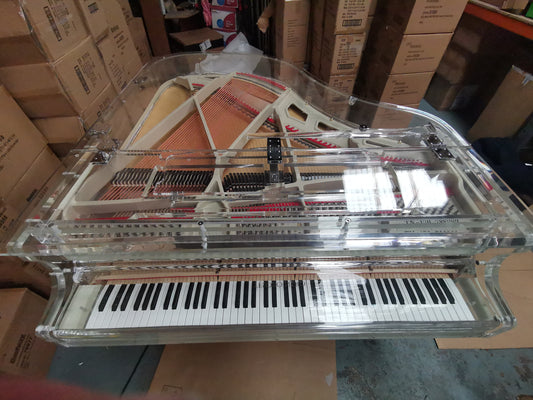 Self Playing Transparent Baby Grand Piano.