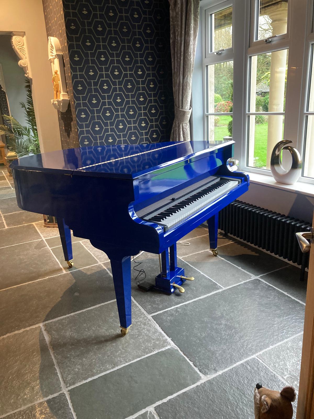 Blue Baby Grand Piano Digital Conversion