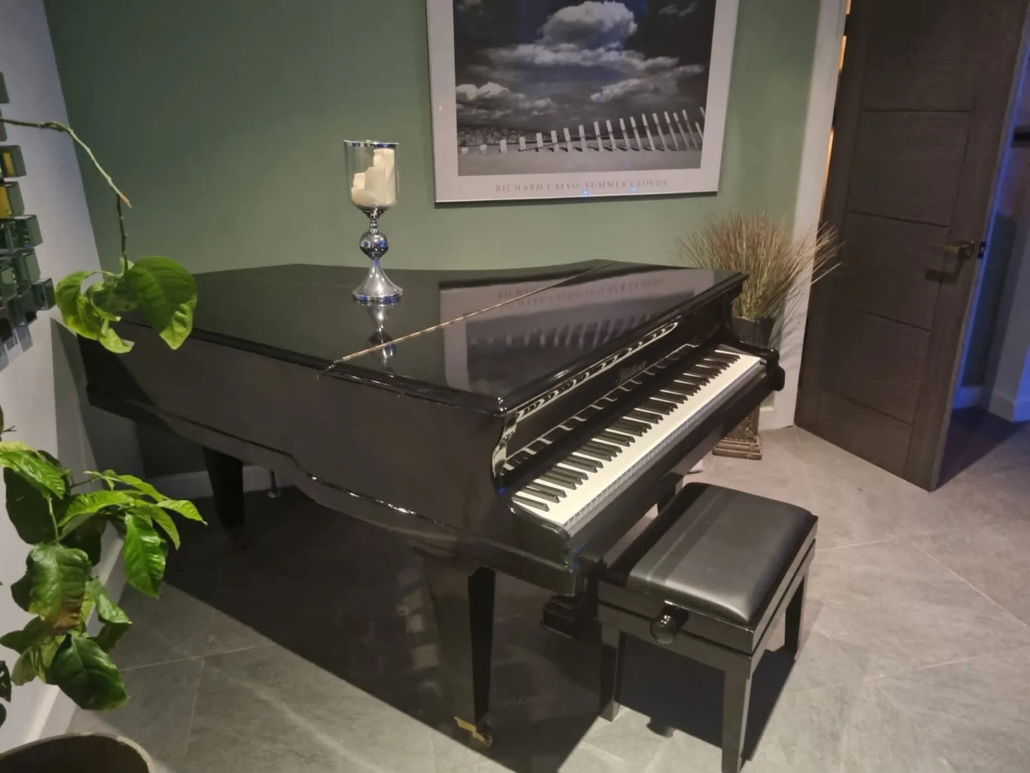 Black Baby Grand Piano Digital Conversion