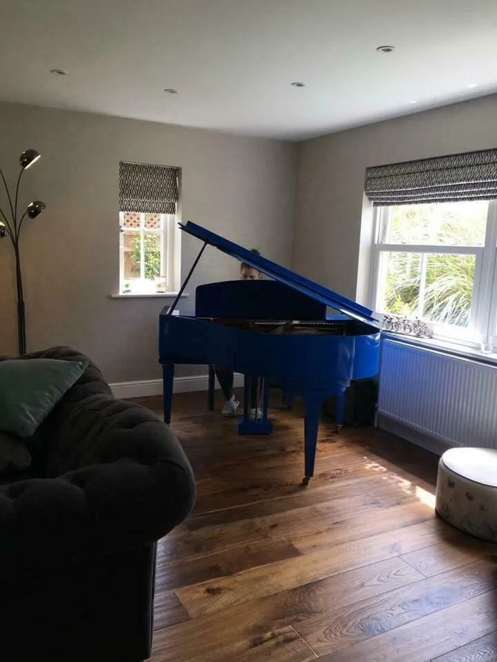 Blue Baby Grand Piano Digital Conversion